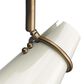 Golden Lighting Reeva 7" Wall Sconce with Glossy Ecru Shade in Modern Brass, , large