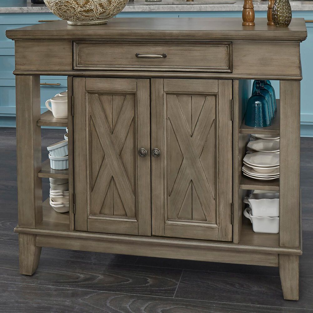 Home Styles Mountain Lodge Kitchen Island in Gray, , large