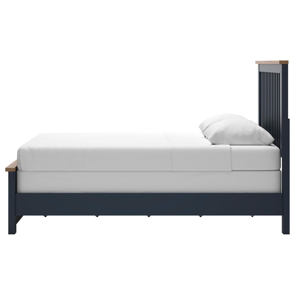 Ashley Landocken Queen Panel Bed in Brown and Blue, , large