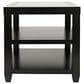 Waltham Urban Icon Square End Table in Polished Black, , large