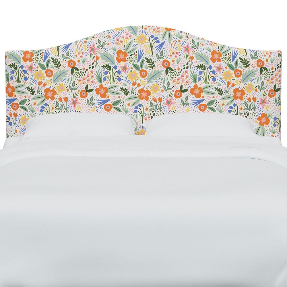 Rifle Paper Co Crafted by Cloth and Company Mayfair Queen Headboard in Merida Multi, , large