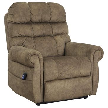 Signature Design by Ashley Mopton Power Lift Recliner in Saddle, , large