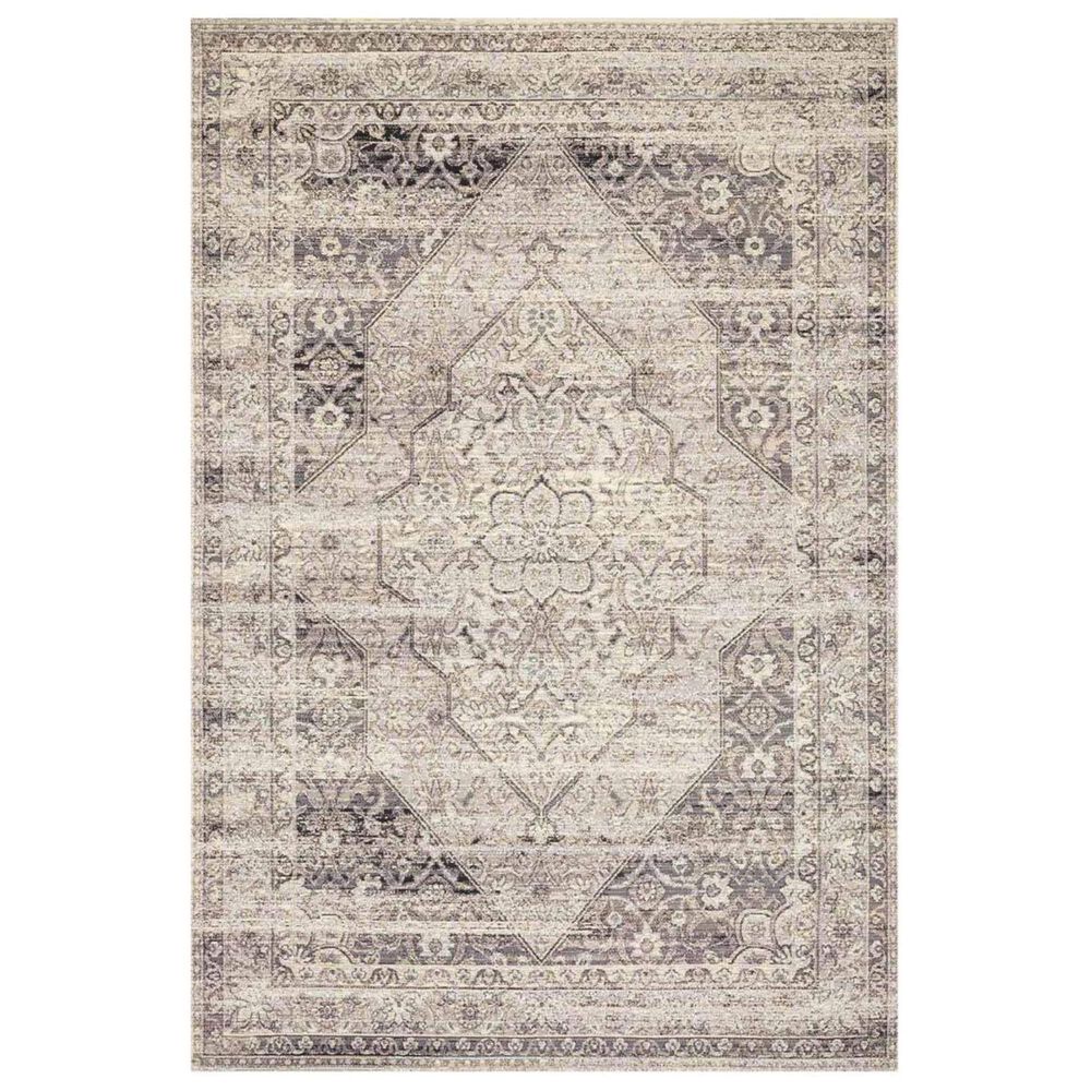 Loloi Mika 7"10" x 11"2" Stone and Ivory Area Performance Rug, , large