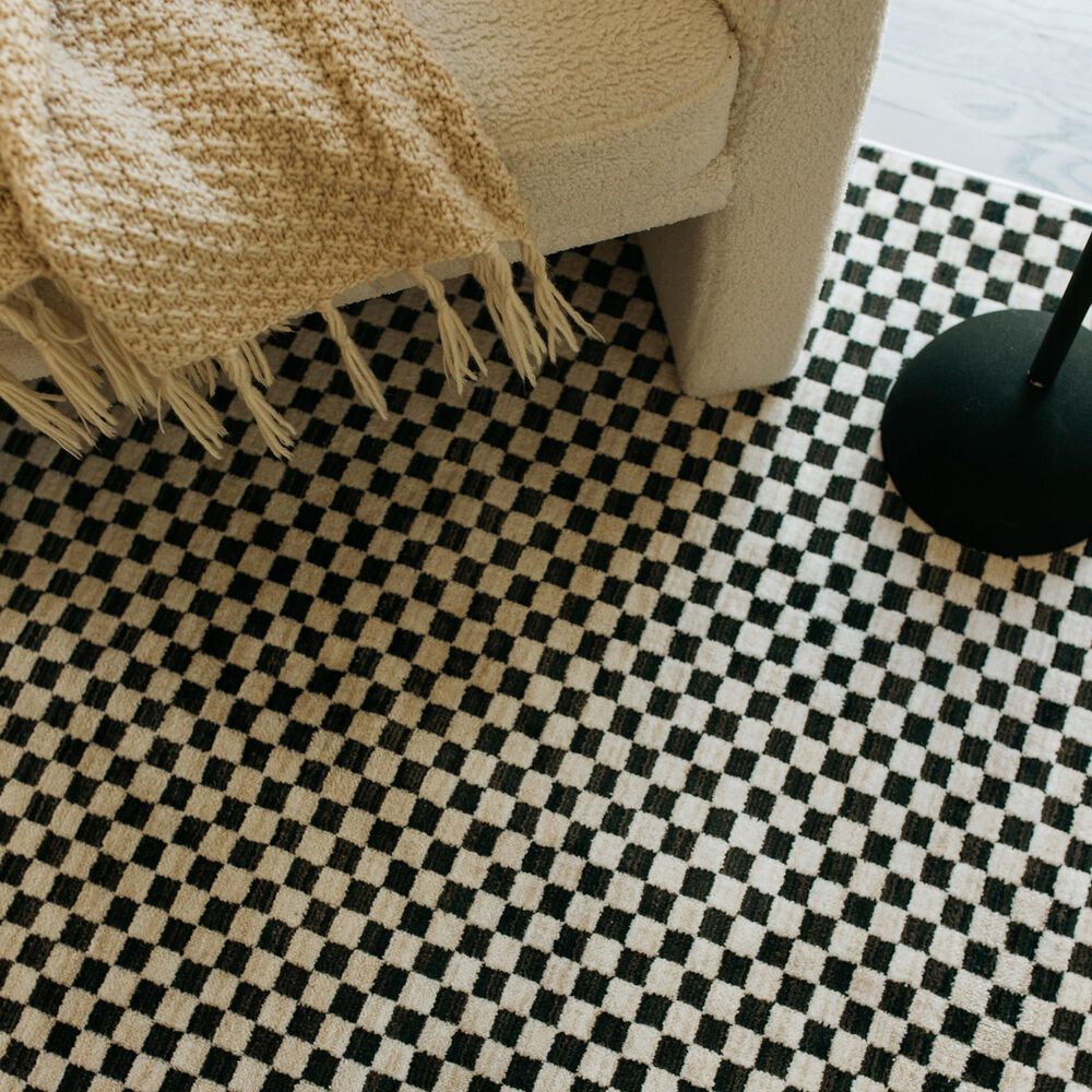 ROW by Oriental Weavers Hunter Black and Ivory 2'3" x 7'6" Runner, , large