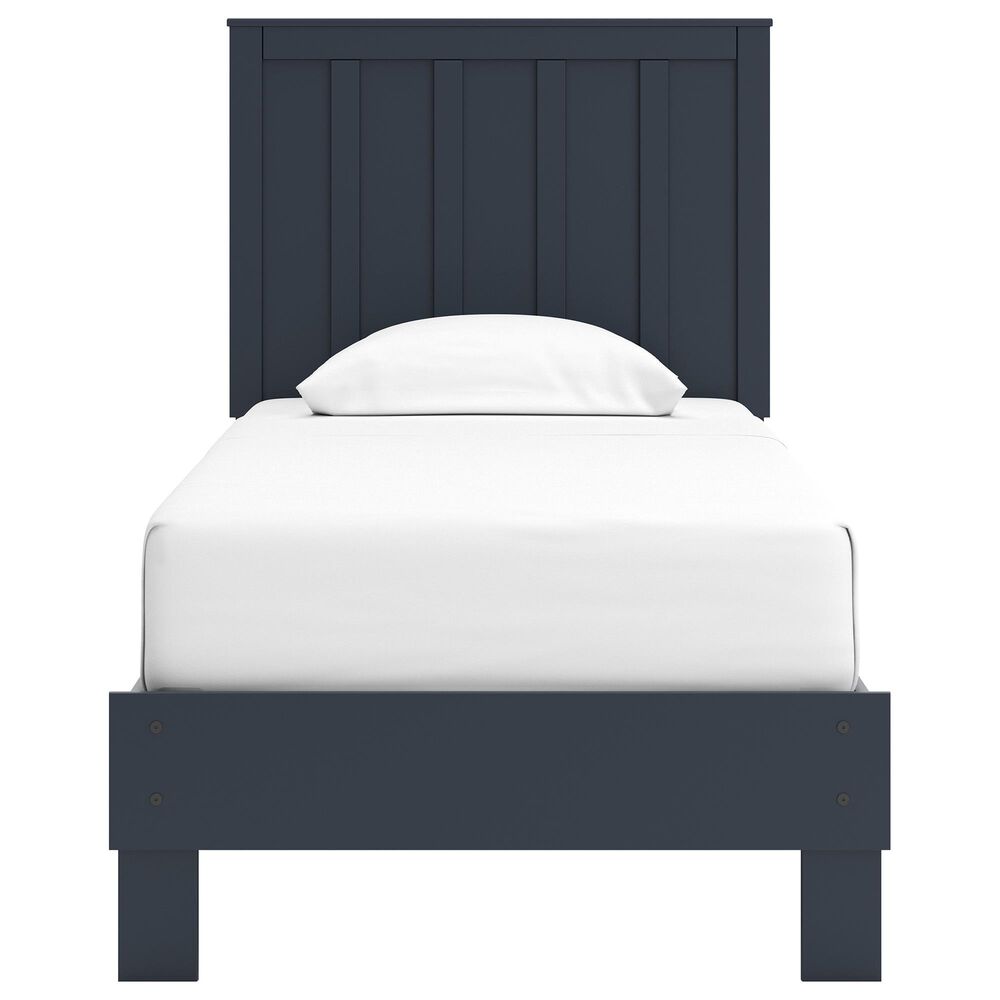 Ashley Simmenfort Twin Platform Bed in Navy Blue, , large