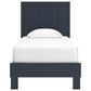Ashley Simmenfort Twin Platform Bed in Navy Blue, , large