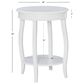 Linon Home Decor Rainbow Round Side Table in White, , large