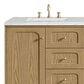 James Martin Vanities Laurent 60" Double Bathroom Vanity in Light Natural Oak with 3 cm Ethereal Noctis Quartz Top and Rectangular Sinks, , large