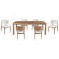 Universal Malone and Juno 7-Piece Rectangular Dining Set in Natural Oak, , large