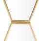 Maple and Jade Metal Geometric Wall Mirror with Diamond and Hexagon Shaped Mirrors in Gold, , large