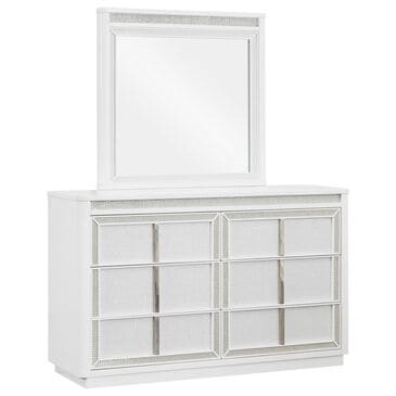 Millenium Chalanna 6-Drawer Dresser and Mirror in White, , large