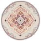 Safavieh Micro-Loop 5" Round Beige and Orange Area Rug, , large