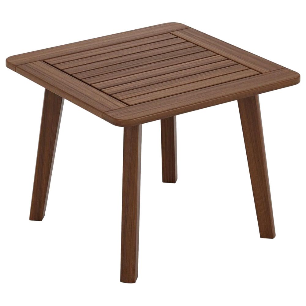 Jensen Outdoor Foundations 24" Square Side Table in Chocolate Brown, , large