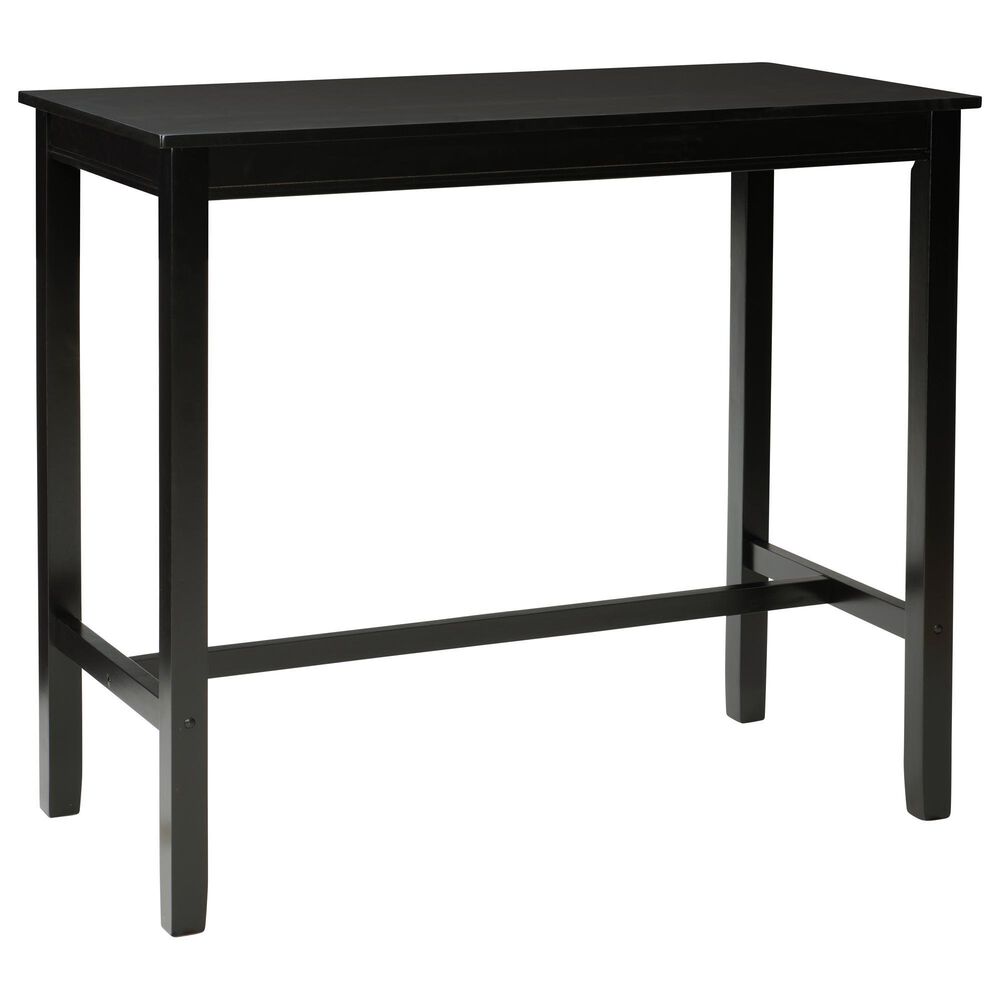 Linon Home Decor Claridge Bar Height Pub Table in Jet-Black - Table Only, , large