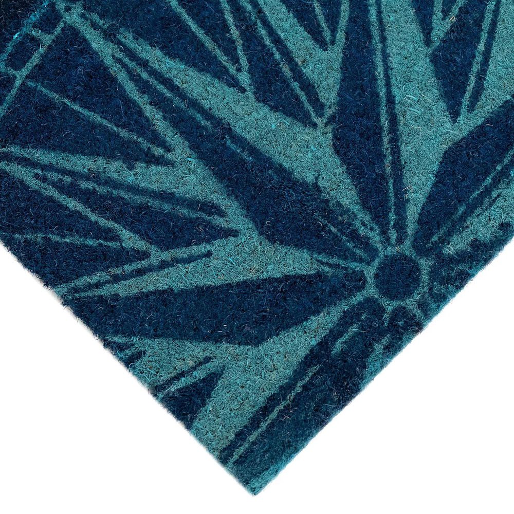 Trans-Ocean Import Natura Compass 2&#39; x 3&#39; Natural and Blue Door Mat, , large