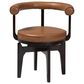 Baxton Studio Delacruz Swivel Arm Chair in Black, , large