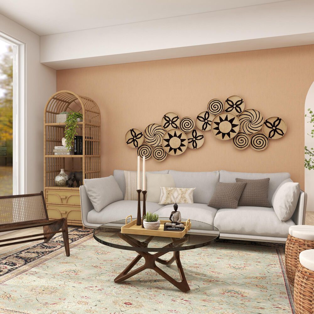 Maple and Jade 29&quot; x 44&quot; Eclectic Abstract Wall Decor in Black and Brown, , large