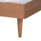 Baxton Studio Rina King Platform Bed Frame in Ash Walnut, , large