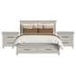 Mayberry Hill Canterbury Queen Storage Bed with Two Nightstands in Ivory, , large