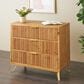 Maple and Jade 3-Drawer Room Chest in Matte Brown and Gold, , large