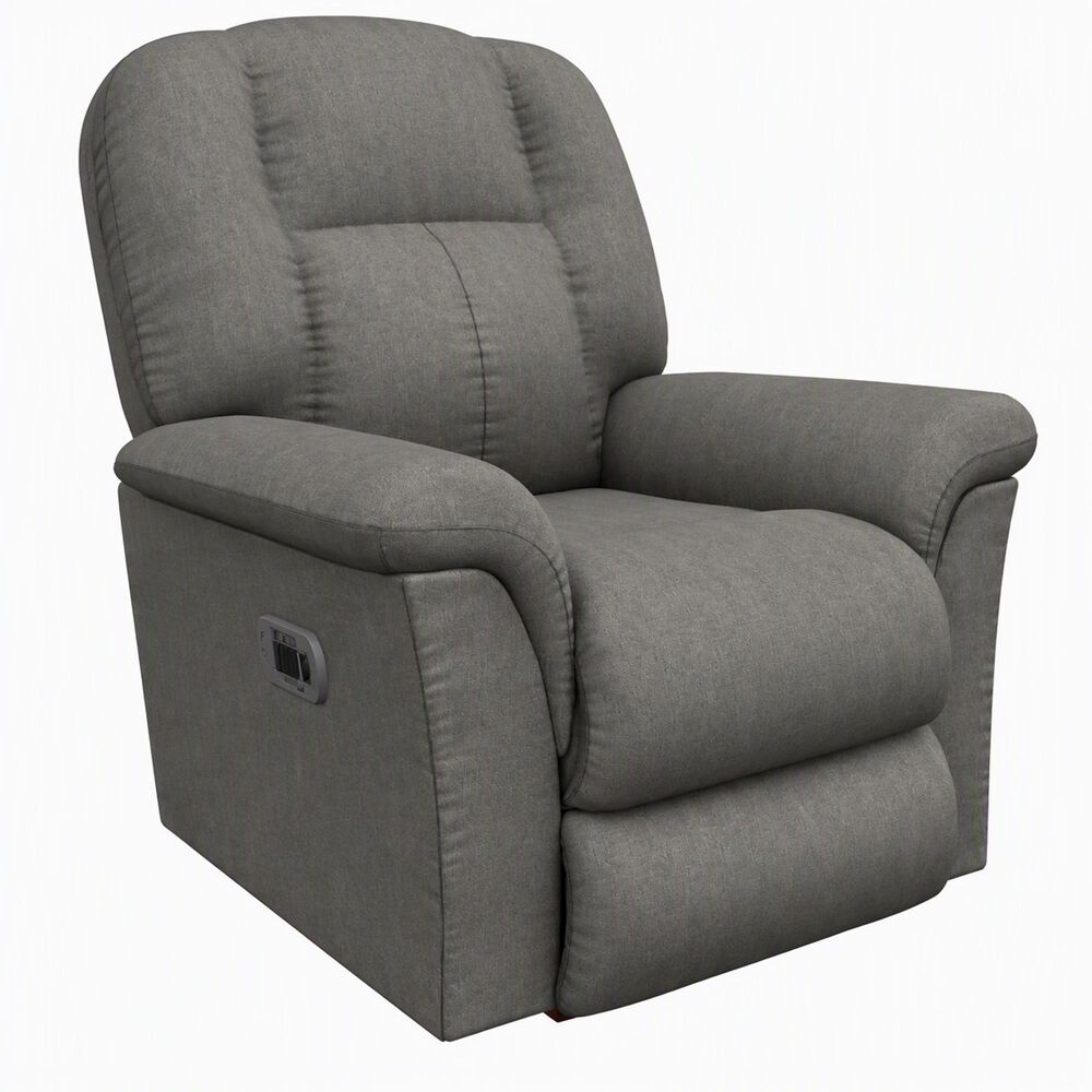 La-Z-Boy Jasper Power Rocking Recliner with Headrest and Lumbar in Flannel, , large