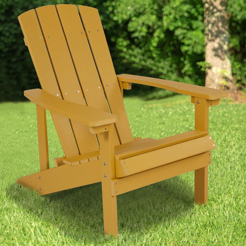 Flash Furniture Charlestown Adirondack Chair in Yellow, , large