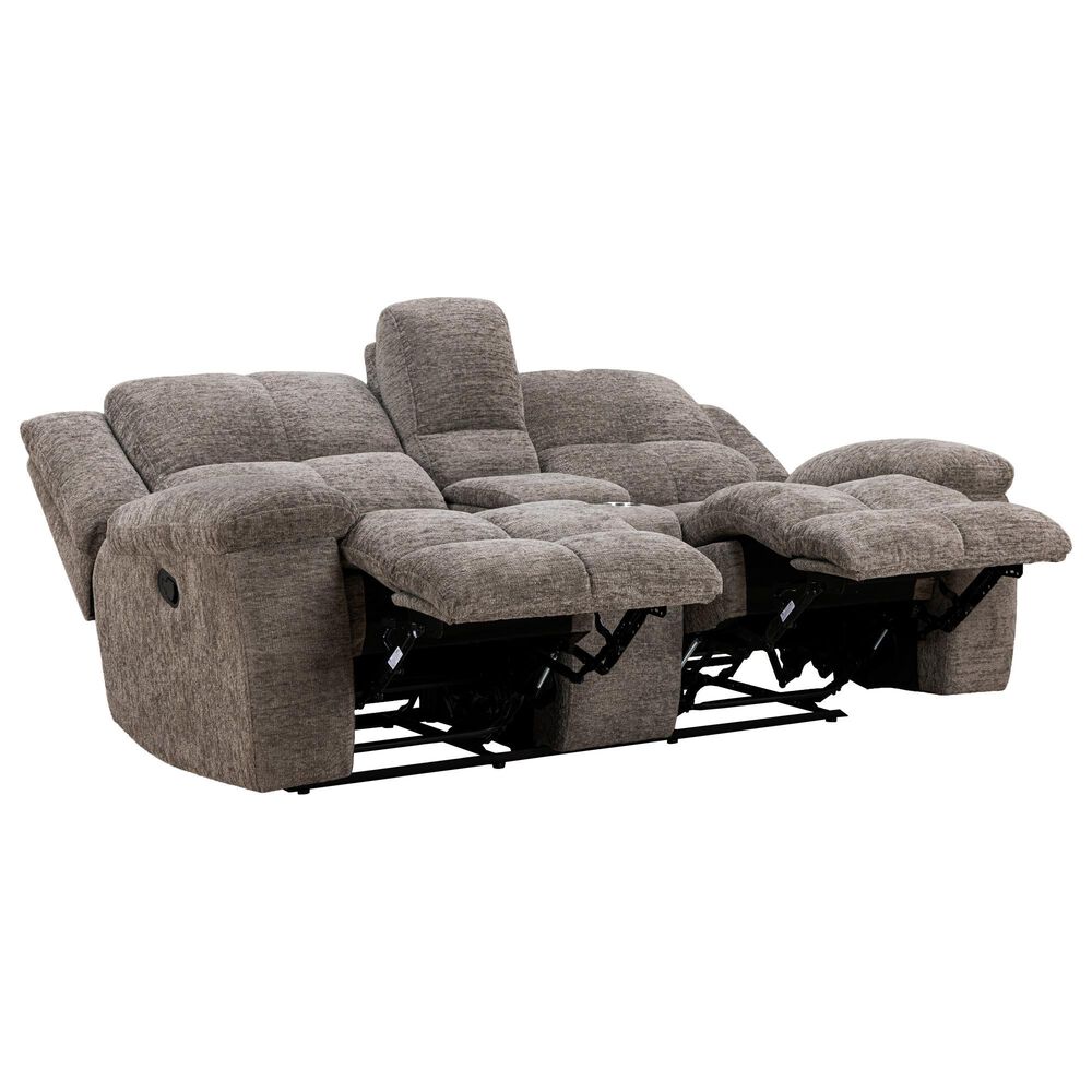 Simeon Collection Buster Manual Reclining Console Loveseat in Cabot Stone, , large