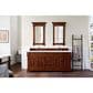 James Martin Vanities Brookfield 72" Double Bathroom Vanity in Warm Cherry with 3 cm Ethereal Noctis Quartz Top and Rectangle Sinks, , large