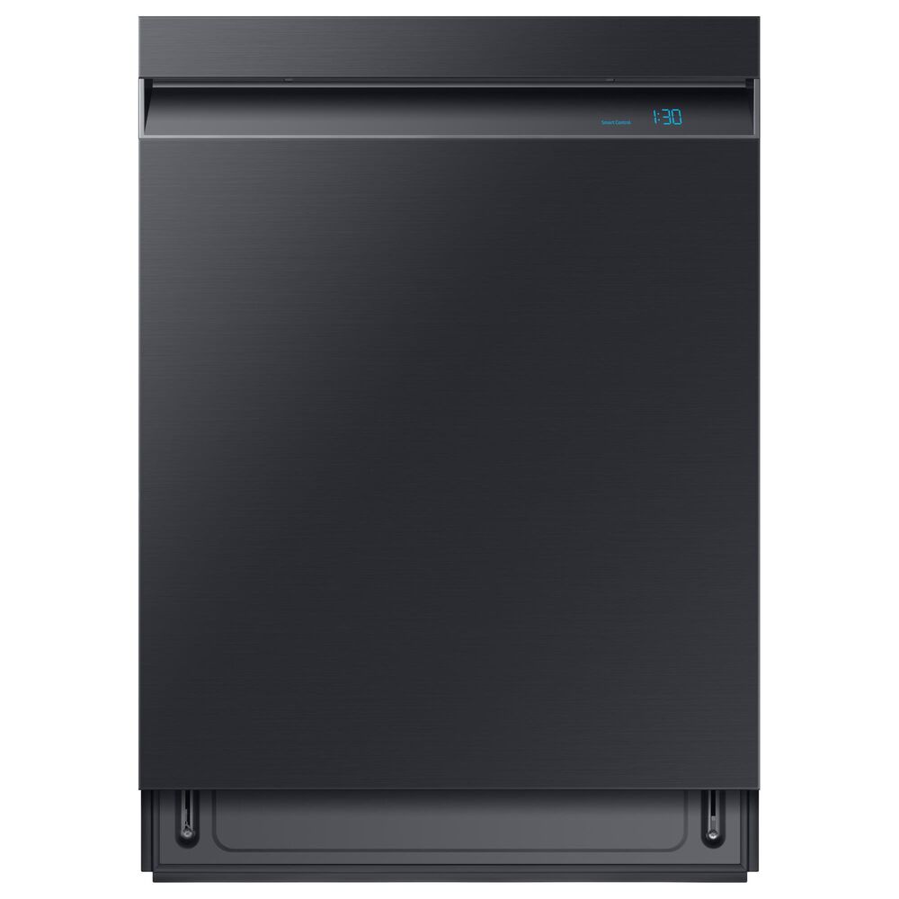 Samsung Bespoke 2-Piece Kitchen Package with Morning Blue and White 23 Cu. Ft. Counter Depth French Door Refrigerator and Dishwasher in Black Stainless Steel, , large