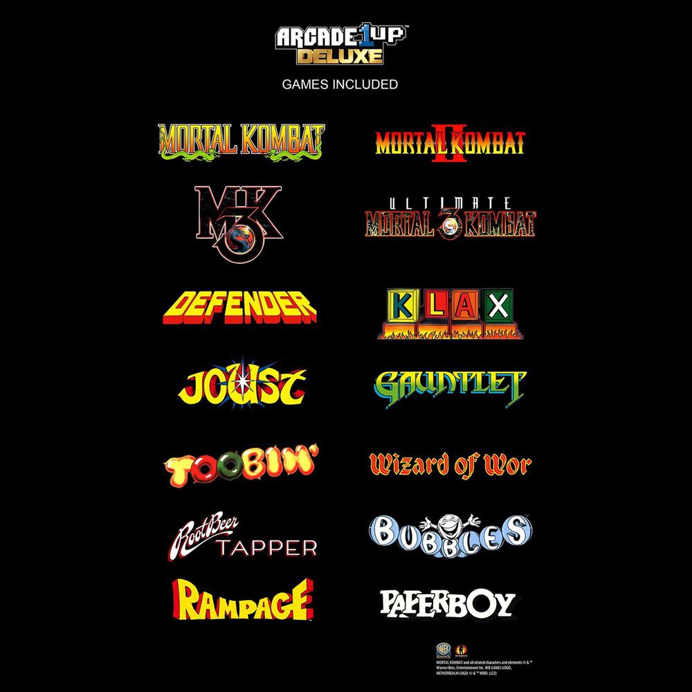 Arcade1Up Mortal Kombat II Deluxe Arcade Machine in Black, , large