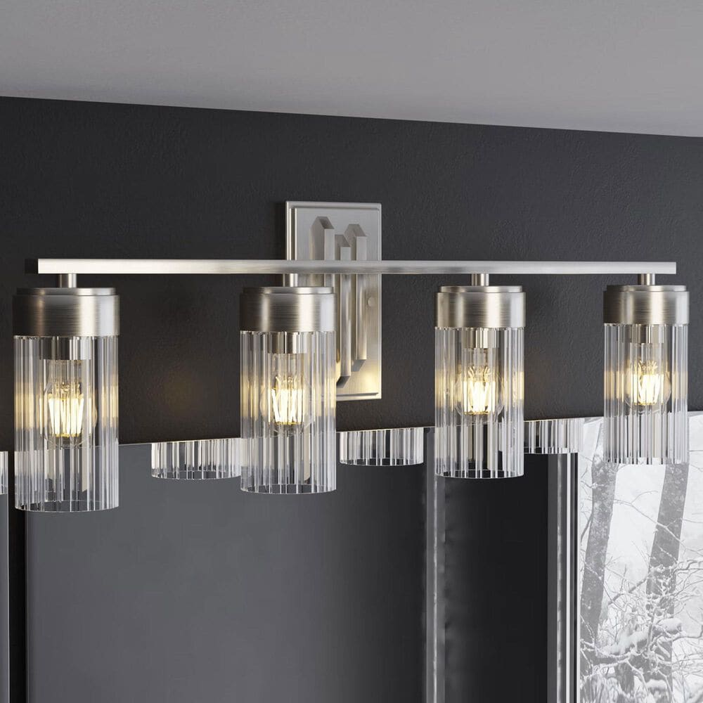 Hunter Gatz 4-Light Vanity in Brushed Nickel, , large
