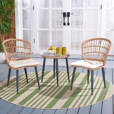 Safavieh Prenza 3-Piece Patio Lounger Set in Natural/Beige, , large