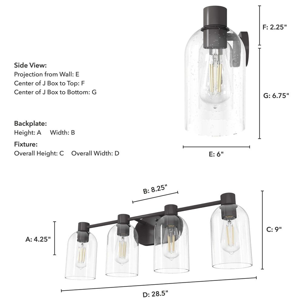 Hunter Lochmeade 4-Light Vanity in Noble Bronze, , large