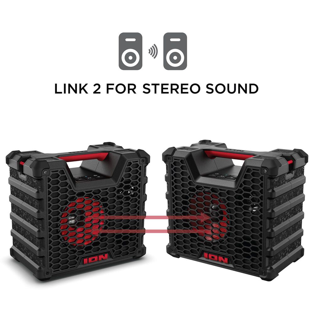 Ion Tailgater Tough Rugged Portable All-Weather Wireless Speaker in Black, , large