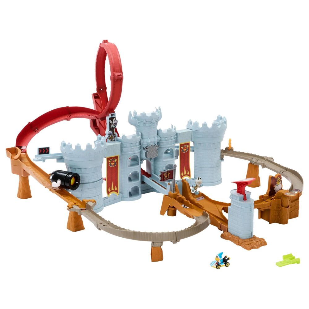 Hot Wheels Mario Kart Bowser"s Castle Track Set in Multicolor, , large
