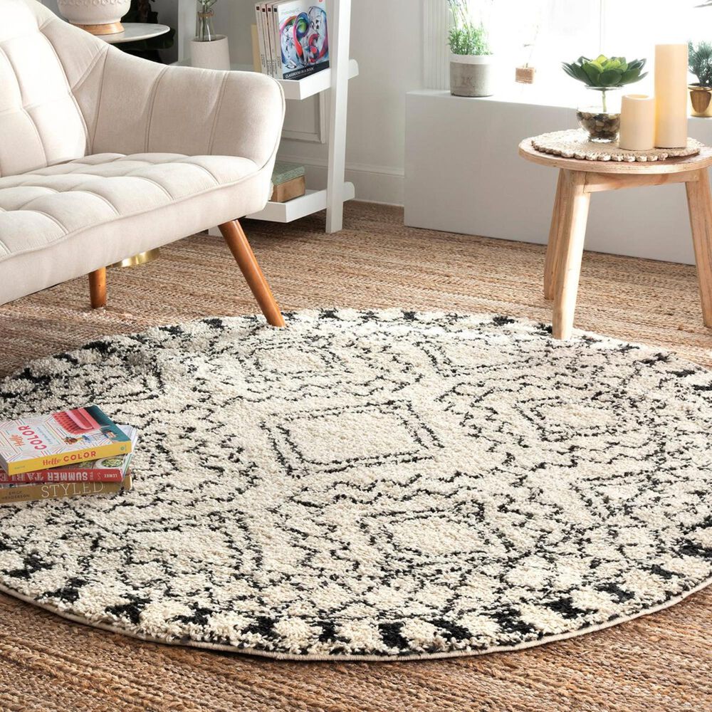 nuLOOM Diana GCDI02A 5'3" Round Off White Area Rug Nebraska Furniture