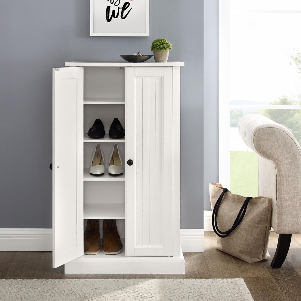 Crosley Furniture Seaside Accent Cabinet in White, , large
