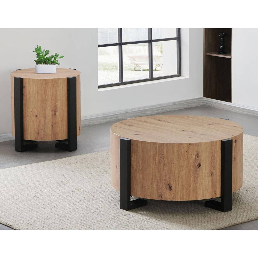Steve Silver Furniture Darcie Cocktail Table in Natural and Black, , large