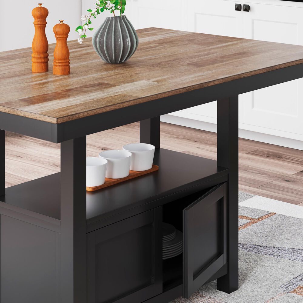 Ashley Wildenauer Counter Height Dining Table and 6 Counter Stools, , large