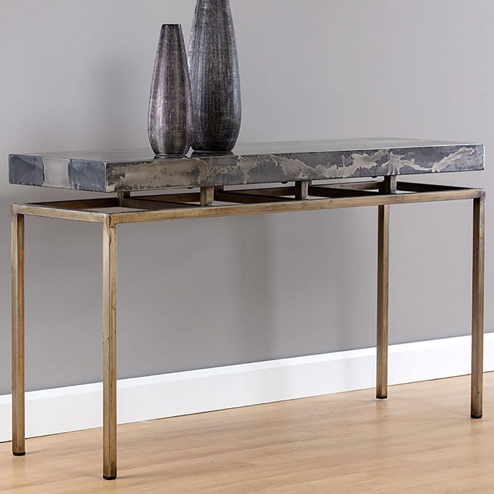 37B Toreno Console Table in Antique Brass and Black, , large