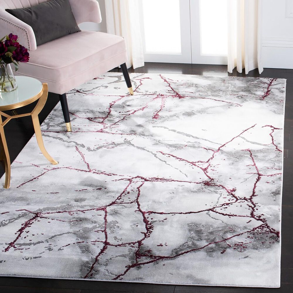 Safavieh Craft 2&#39;7&quot; x 5&#39; Grey and Wine Area Rug, , large