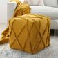 Nourison Life Styles 16" Pouf in Mustard, , large