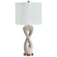 Ashley Judrich Table Lamp in White and Gold, , large