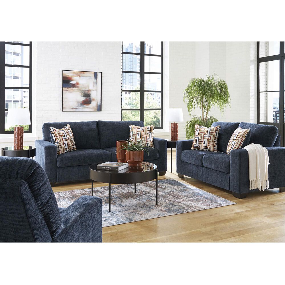 Ashley Aviemore Stationary Loveseat in Ink, , large