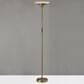 Adesso Solar LED Torchiere in Antique Brass, , large