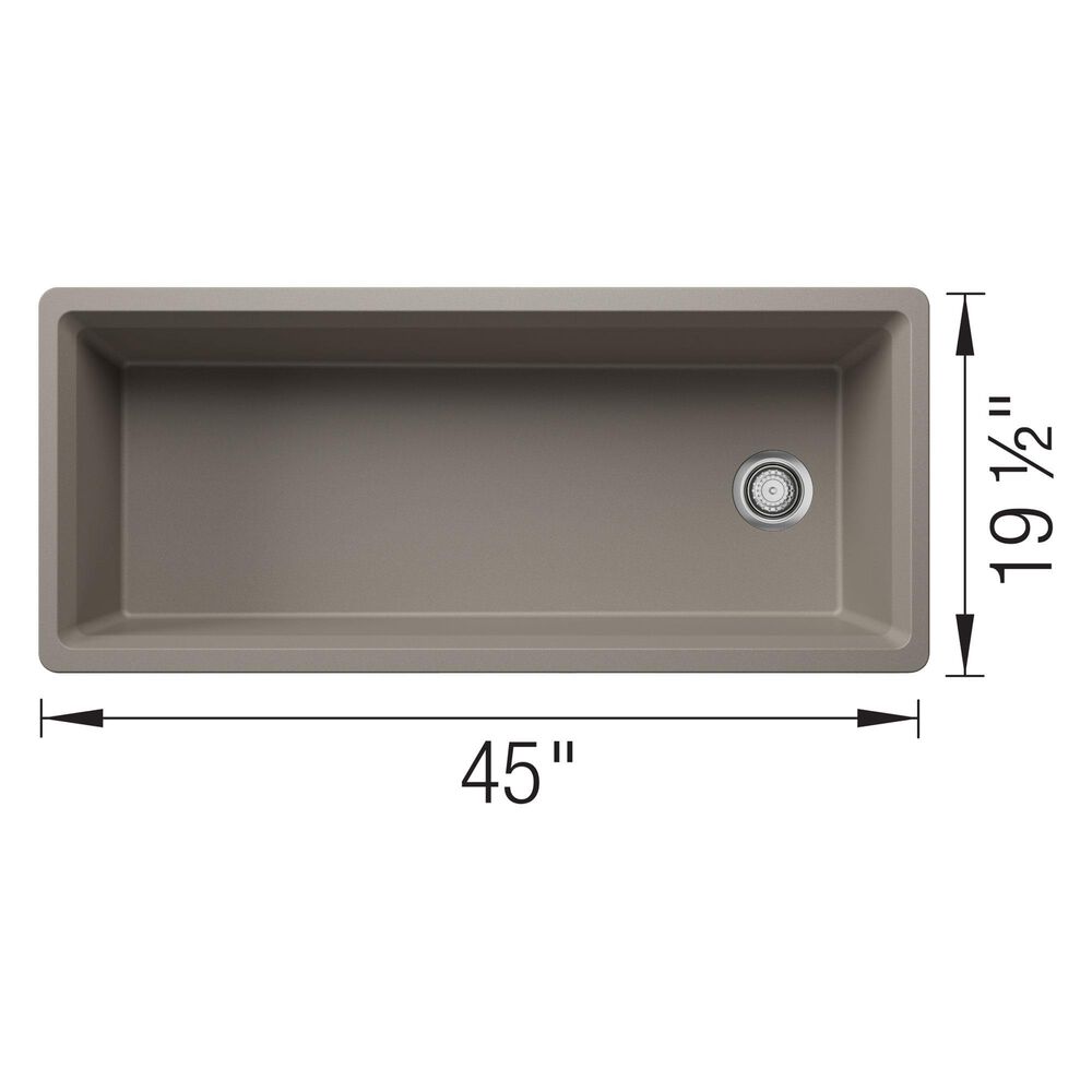 Blanco Inteos 45&quot; Undermount Single Bowl Kitchen Sink in Truffle, , large
