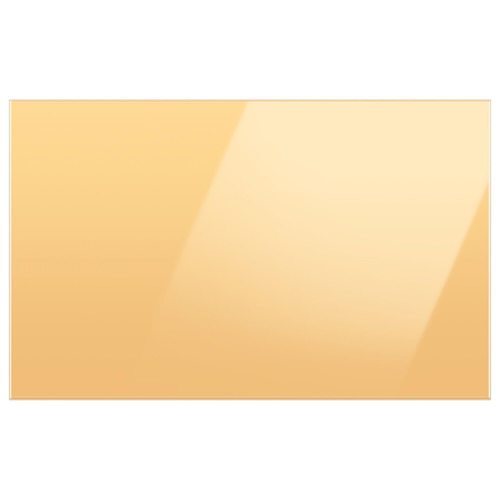 Samsung Bespoke 4-Door French Door Refrigerator Bottom Panel in Sunrise Yellow Glass, , large