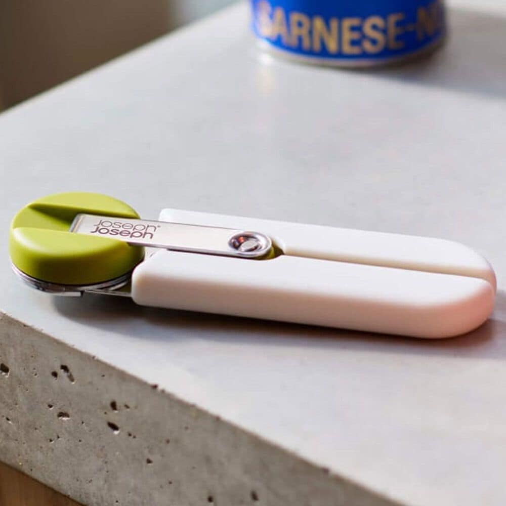 Joseph Joseph GoRound Easy-Open Can Opener in Green and White, , large