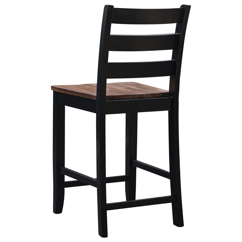 Linon Home Decor Colm Counter Stool in Black and Warm Brown, , large
