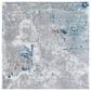Safavieh Aston 6"7" Square Grey and Blue Area Rug, , large